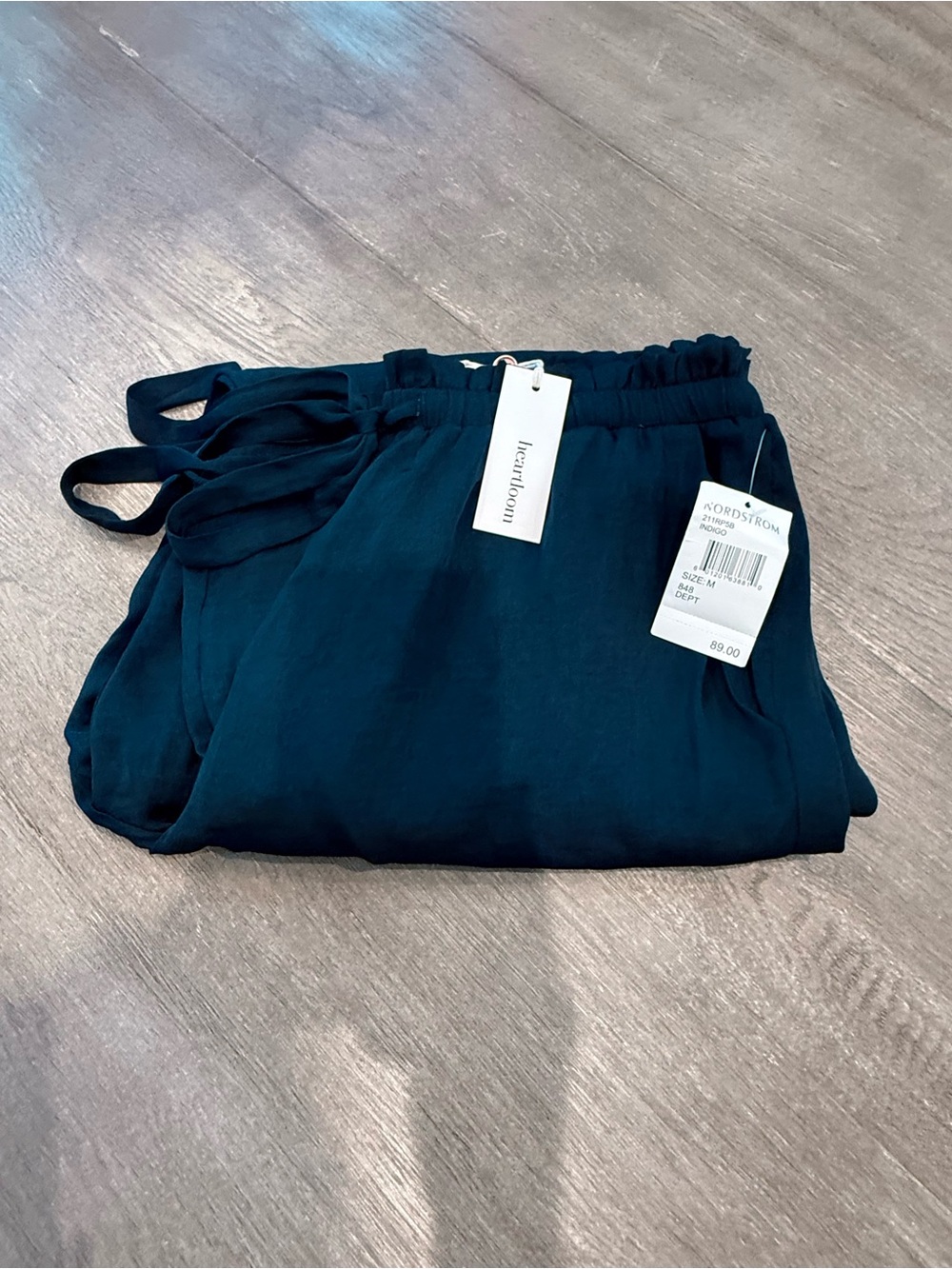 NWT! Heartloom Indigo Blue Lined Wide-Leg Flowy Pants from Nordstrom (silky!)